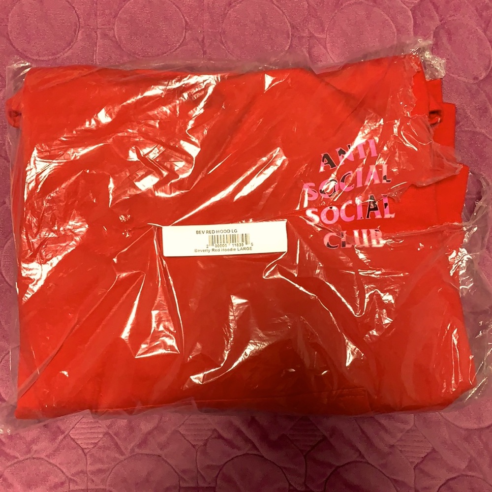 Anti Social Social Club Beverly Red Hoodie Large
